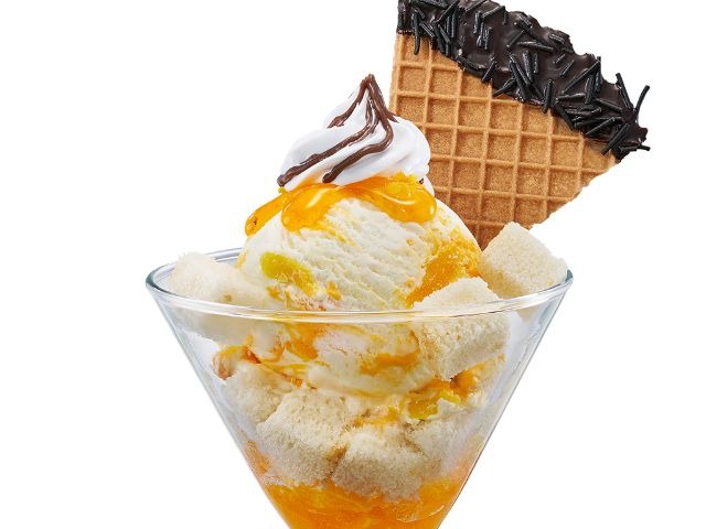Mango and Cream Gelato Sundae